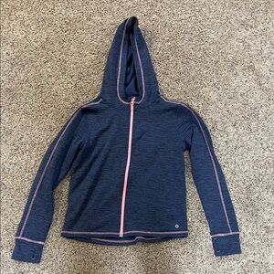 Xersion Navy Hoodie with Pink Trim